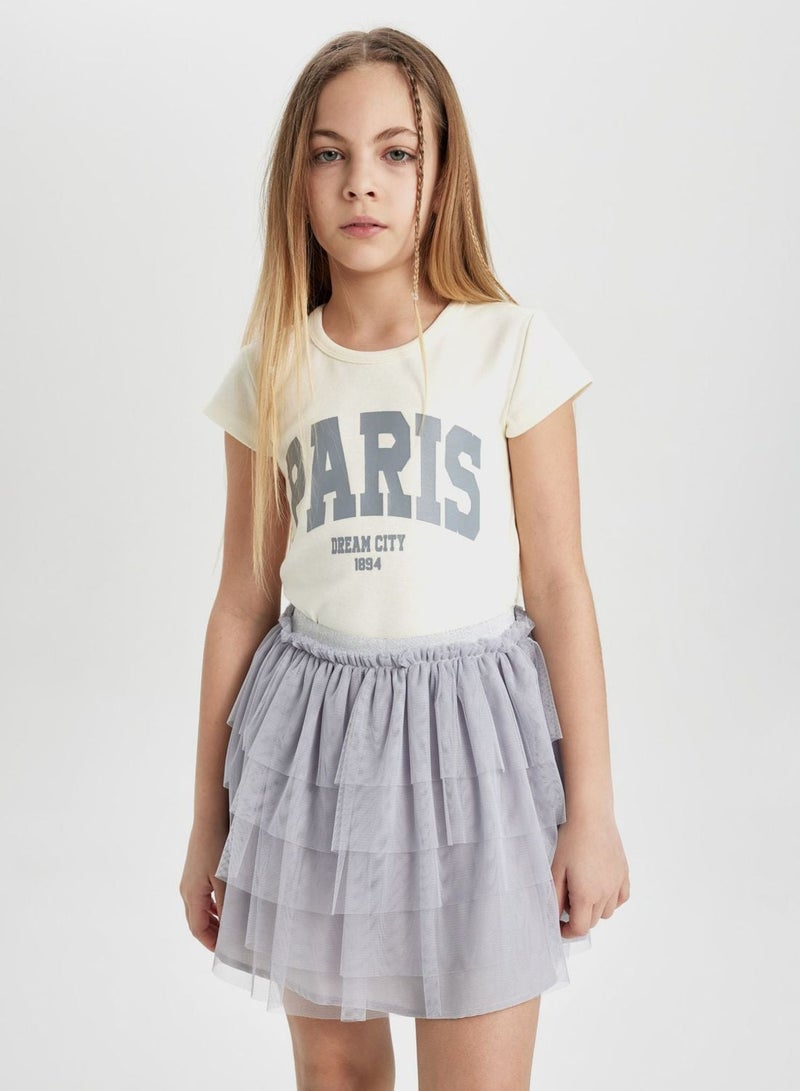 ديفاكتو تيشيرت بقصة ضيقة وأكمام قصيرة - Image 1